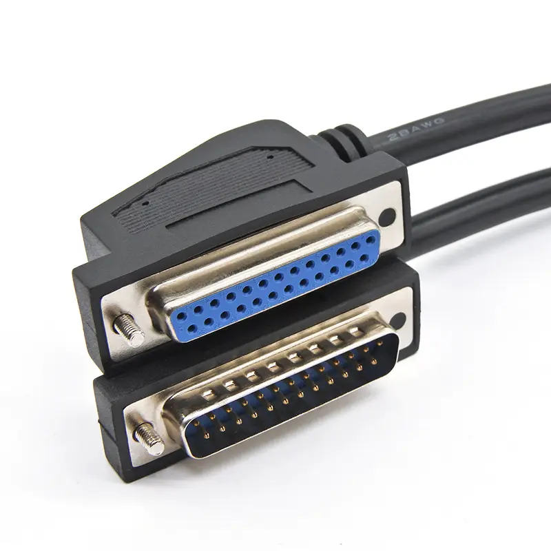 90 Degree Db25 Cable Serial Cable Right Angle Db37 Pin Male To Male Adapters Cable For Data Communication