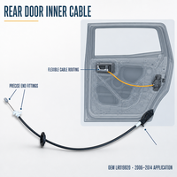 Câble de déverrouillage intérieur de porte arrière LR019820 pour Land Rover Freelander 2 L359 2006-2014 LR2, pièce de rechange directe pour loquet de porte arrière