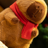 Adorable Peluche Capybara de Noël, Poupée Créative avec Chapeau de Père Noël, Ours Réconfortant en Coton PP, Décoration de Noël Transfrontalière pour Bébé
