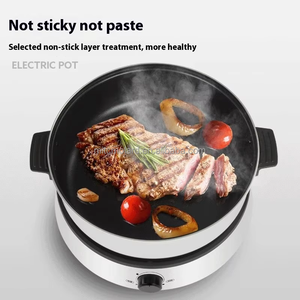 Poêle électrique antiadhésive double face 4L Couvercle en verre à haute teneur en silicone Contrôle multi-puissance Caractéristiques d'économie d'énergie pour les ménages américains - Product Image 4