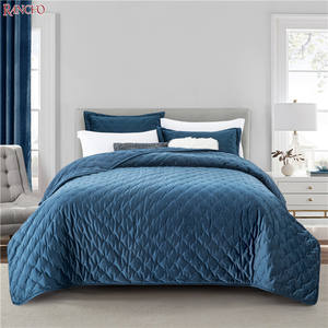 Couvre-lit en microfibre solide et super doux, literie brodée, pour hôtel, vente en gros, <span class=keywords><strong>prix</strong></span> d'usine - Product Image 2