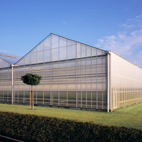 Commerciële multi-span PC-plaat kas Venlo-type landbouwkas met hydrocultuursysteem voor groenteteelt