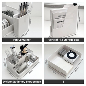 Đa Chức Năng Nhựa Máy Tính Để Bàn Tổ Chức Tiết Kiệm Không Gian Lưu Trữ Kệ Sách Và Hộp Tập Tin Cho Nhà Hoặc Văn Phòng - Product Image 6