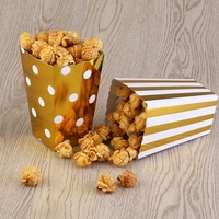 Récipients en carton jetables bon marché en gros pour emballage de boîtes de pop-corn Boîte de frites en papier imprimé personnalisé à la mode