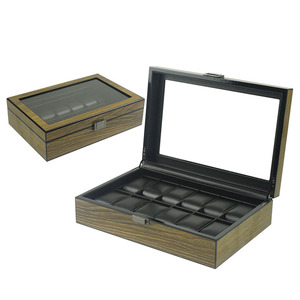 Caja de reloj de madera de 1/6/10/12 bits, almacenamiento de colección de inyección de aceite, caja de exhibición - Product Image 5