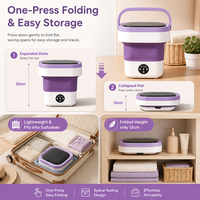 Nouvelle arrivée, lave-linge et sèche-linge portables électriques personnalisés de 12 L, petite machine à laver pliable pour la lessive