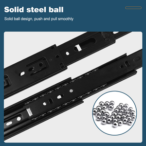 Silencieux SPCC 45mm glissière matériel de meubles roulement de tiroir télescopique pour chambre salle de bain maison armoires de cuisine appartement - Product Image 4