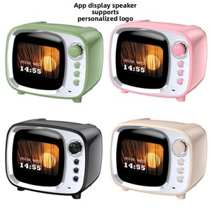 Mini TV Inteligente con Altavoz, Reloj Despertador Multifunción Retro de Escritorio, Pantalla de <span class=keywords><strong>Letras</strong></span>, Radio FM Estéreo Portátil Integrada - Product Image 1