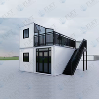 Maison conteneur préfabriquée FLKT, pré-câblée, avec éclairage LED, modulaire, pour habitation ou bureau