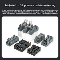 Relais intermédiaire PYF08A-E avec socle HH52P/MY2N/RXM2L/JZX-22F(D)-2Z, courant continu, 8/14 broches