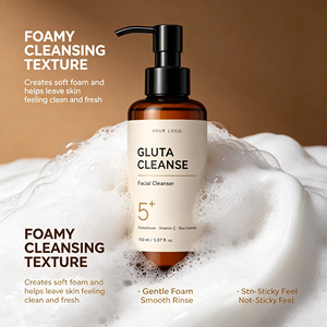 Nettoyant visage Gluta Cleanse 150 ml, nettoyant doux pour le visage, soin hydratant pour la peau, logo personnalisé - Product Image 4
