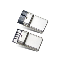 Conector USB 3.0 Tipo C de 16 Pines SMT, Macho, para Montaje en PCB, Carga Rápida, Corriente Nominal de 5A, Resistencia OM de Acero Inoxidable de 56K