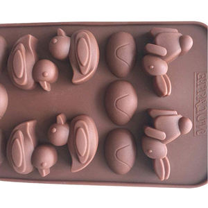 Moule de dessin animé Canard Lapin Oeuf Silicone Moule Gâteau Outil De Cuisson BRICOLAGE Glace <span class=keywords><strong>Grille</strong></span> Chocolat Pâtisserie Pain Outil Réutilisable Moule - Product Image 4