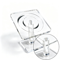 Présentoir carré incliné en acrylique transparent avec rainure en U pour bracelets, perles et bijoux – Organisateur de vitrine
