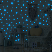 Autocollants muraux autoadhésifs, étoiles 3d, brillent dans la nuit, pour un plafond de chambre de bébé
