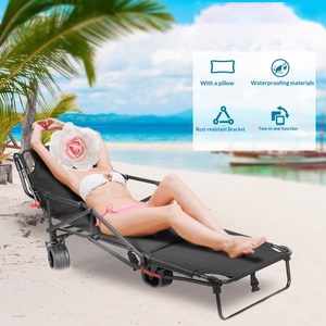 Chariot de <span class=keywords><strong>camping</strong></span> multifonctionnel pliable, transformable rapidement en lit inclinable, grande capacité, pour la plage, le <span class=keywords><strong>camping</strong></span> et la pêche - Product Image 1