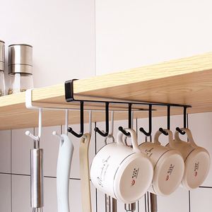 Gancho de almacenamiento para gabinetes de cocina de hierro forjado OEM, sin clavos, de varias filas, sin marcas, de seis piezas, venta al por mayor, lo último en diseño personalizado - Product Image 5