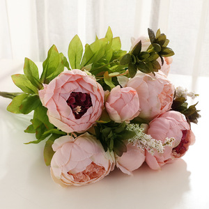 Peonías de Seda Sintética LUYI, Estilo Europeo, Color Primaveral, 13 Flores Artificiales Ecológicas, Accesorios para San Valentín, Bodas y Decoración del Hogar - Product Image 2