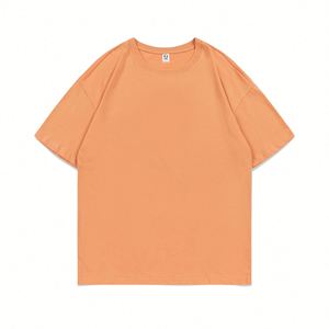 Design Custom Summer Short Sleeve T-<b>shirt</b> Pure Cotton Men's Loose Top Round Neck Solid Color T-<b>shirt</b> - Product Image 6