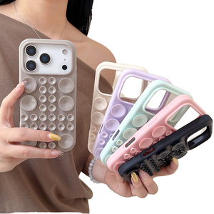 เคสโทรศัพท์ TPU แบบดูดติดแน่น ดีไซน์สร้างสรรค์ สำหรับ iPhone สีพื้น ป้องกันแรงกระแทก - Product Image 1