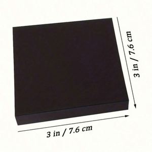 100 Sheets All Black 3*3 Inch Creative Self-Adhesive <b>Sticky</b> <b>Notes</b> Easy-To-Use Removable Memo Pad Reusable Stationery-1 PCS - Product Image 2