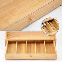 Nouvelle Étagère à Épices en Bambou Haut de Gamme à 3 Niveaux, Organisateur de Comptoir pour le Rangement des Assaisonnements avec Tiroir à 5 Compartiments
