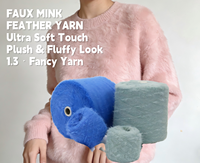 100% Nylon 1,3cm Kunstnerz-Federgarn Gefärbtes Superweiches Anti-Pilling Ringgesponnenes Luxus-Strickgarn für Pullover