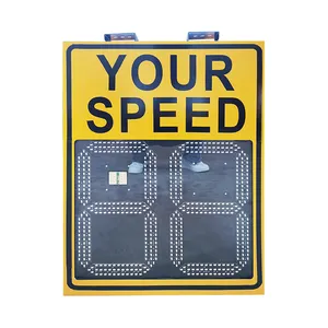 כביש תנועה אזהרת מהירות מחוון מכשיר חשמלי/שמש רדאר מהירות מוגבלת סימן