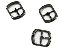 Fabricant de boucles de chaussures carrées arrondies en alliage de zinc noir électroplaqué en gros, accessoires métalliques pour chaussures