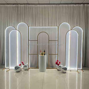 Accessoires <span class=keywords><strong>de</strong></span> mariage tendance, écran en fer, mise en scène <span class=keywords><strong>de</strong></span> mariage, arche en métal doré, zone d'accueil, <span class=keywords><strong>cadre</strong></span> décoratif <span class=keywords><strong>de</strong></span> fond - Product Image 2