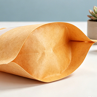 Sachets Doypack en papier kraft de qualité alimentaire avec fenêtre et fermeture éclair refermable, impression personnalisée acceptée pour café, snacks et thé