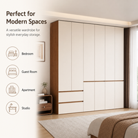 Armoire moderne en bois massif épaissi, armoire de rangement pour salle de sport et chambre, 60 cm de profondeur, sur pied, grande capacité