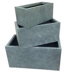 <span class=keywords><strong>Maceta</strong></span> <span class=keywords><strong>rectangular</strong></span> de magnesio para exteriores, larga y duradera, clásica, de uso común - Product Image 1