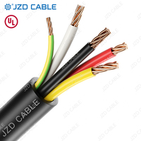 JZD 12/3AWG + 12/1AWG Cable de cobre de la estructura eléctrica del alambre del edificio del cable eléctrico del cableado mojado o seco de la cubierta del PVC 90 ℃
