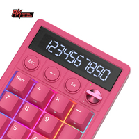Calculadora con teclado numérico RK Royal Kludge M20 2 en 1 con perilla de cambio, teclado de oficina con teclado de tres modos
