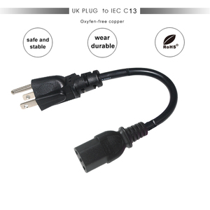 สากล10A 250V US สายไฟ AC IEC 320 C13 <span class=keywords><strong>3</strong></span> <span class=keywords><strong>Prong</strong></span> คอมพิวเตอร์ทีวีเปลี่ยนสายไฟ - Product Image 6