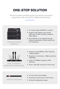 Système de sonorisation <span class=keywords><strong>actif</strong></span> CHORDIO CF206, double enceintes 6 pouces + caisson de basses 18 pouces, puissance de pointe 1200W, audio professionnel pour église, garantie 2 ans - Product Image 3