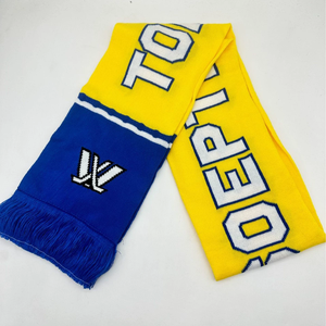 Nouvelle Écharpe Longue en Tricot Acrylique Jacquard Dobby Écologique Personnalisée avec Motif Gratuit 2026 pour les Supporters de Fans - Product Image 4