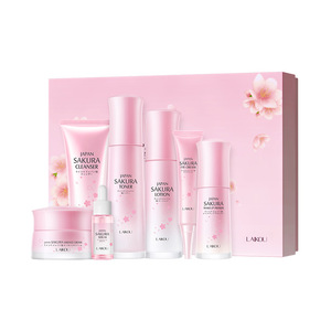 Ensemble <span class=keywords><strong>de</strong></span> soins <span class=keywords><strong>de</strong></span> la peau LAIKOU Japan Sakura sans cruauté, 7 pièces, essentiels pour le <span class=keywords><strong>soin</strong></span> du visage des femmes, ensemble éclaircissant, ensemble <span class=keywords><strong>de</strong></span> soins <span class=keywords><strong>de</strong></span> la peau naturel au sakura - Product Image 4