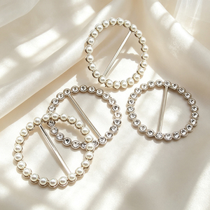 Anillo Circular de Metal Esmaltado para Bufanda, Broche Personalizado con Logotipo de Marca de Lujo para Accesorios de Bufanda - Product Image 6