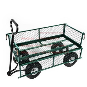 Chariot de jardin robuste en maille OEM, capacité de charge 350 kg, remorque à quatre roues pour usage extérieur - Product Image 5