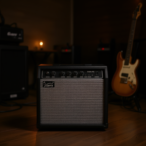 Amplificador de guitarra eléctrica Glarry de 40W, negro, con altavoz, salida mono con cable, montaje de sobremesa - Product Image 2