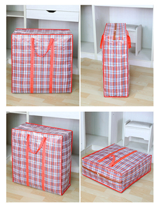 Stripe Waterproof Extra Large Jumbo Travel Laundry Moving <strong>Bag</strong> Plastic Shopping Tote PP Woven Storage <strong>Bags</strong> with Zipper - Product Image 3