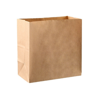 Vente en gros de sacs alimentaires jetables en papier kraft brun de 1LB à fond plat sans poignée Logo et taille personnalisés pour emballage de fast-food à pain