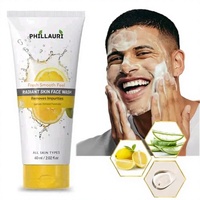 LyonsBarry Gel Nettoyant Visage Liquide 3-en-1 Bio au Citron pour une Peau Éclatante, Adapté à Tous Types de Peau