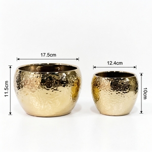 <span class=keywords><strong>Vaso</strong></span> di <span class=keywords><strong>Fiori</strong></span> <span class=keywords><strong>in</strong></span> Ceramica Martellata Placcata Oro, Lussuoso e Moderno, per Arredamento Casa, Soggiorno e Ufficio - Product Image 6