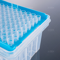 Embouts Tecan jetables stériles en plastique de laboratoire Transparent Racked stérile Avec filtre à faible rétention
