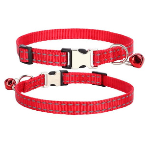 Verstellbares Nylon Reflective Custom Pet Hunde halsband für Hund mit Bell Hunde halsband - Product Image 1