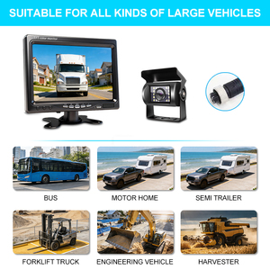 7 Inch 1024*600 Pixels <b>Car</b> Monitor With Night Vision Waterproof <b>Reverse</b> Backup <b>Camera</b>, Aid <b>for</b> Truck Minibus Van LED Night - Product Image 3