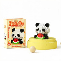 Bloques de Construcción Lele Brother, Rompecabezas 3D de Panda para la Educación Infantil con Formas Adorables, Fácil de Armar, Decoración para el Hogar